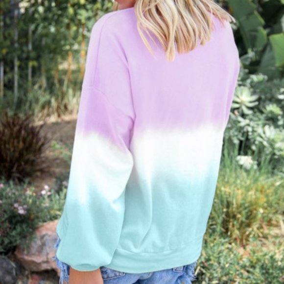 Cara Tie Dye Crew Neck Pastel Top - Picture 3 of 3